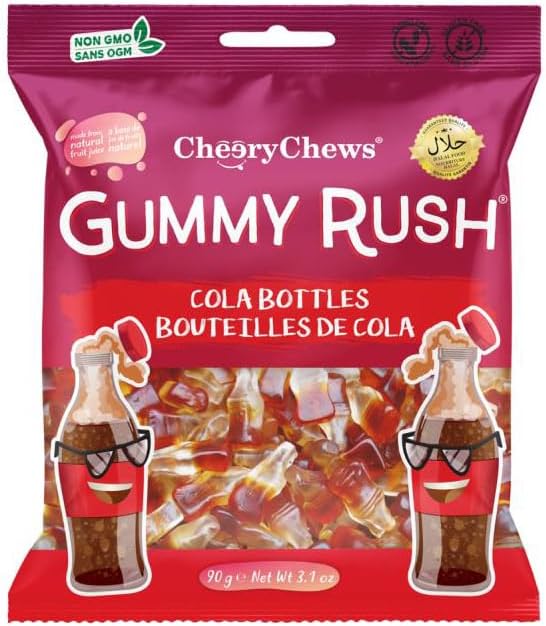 Gummy rush cola bottles