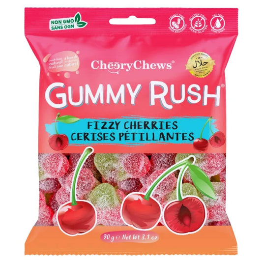 Gummy Rush Fizzy Cherries 90g