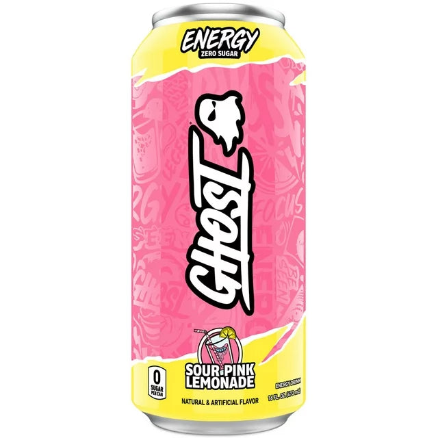 ghost sour pink lemonade 473ml