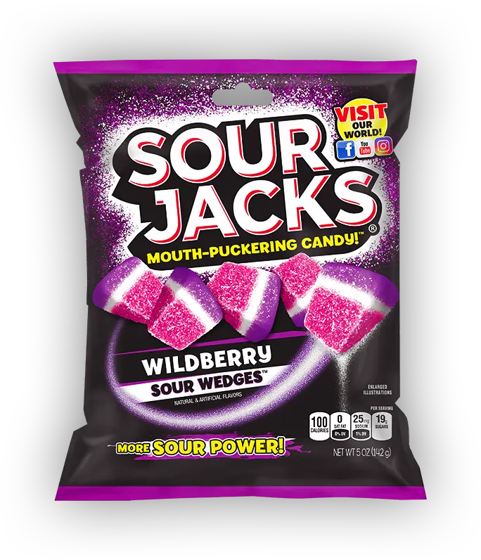 Sour Jacks Wildberry Sour Wedges